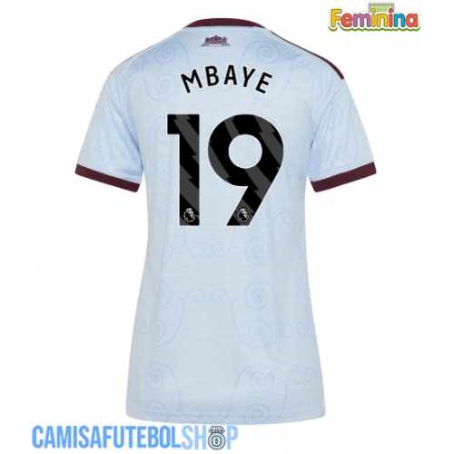 Camisa de time de futebol Aston Villa Ibrahim Mbaye #19 Replicas 3º Equipamento Feminina 2026-27 Manga Curta